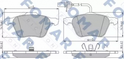 FOMAR FRICTION fo911381 -  Комплект тормозных колодок, дисковый тормоз